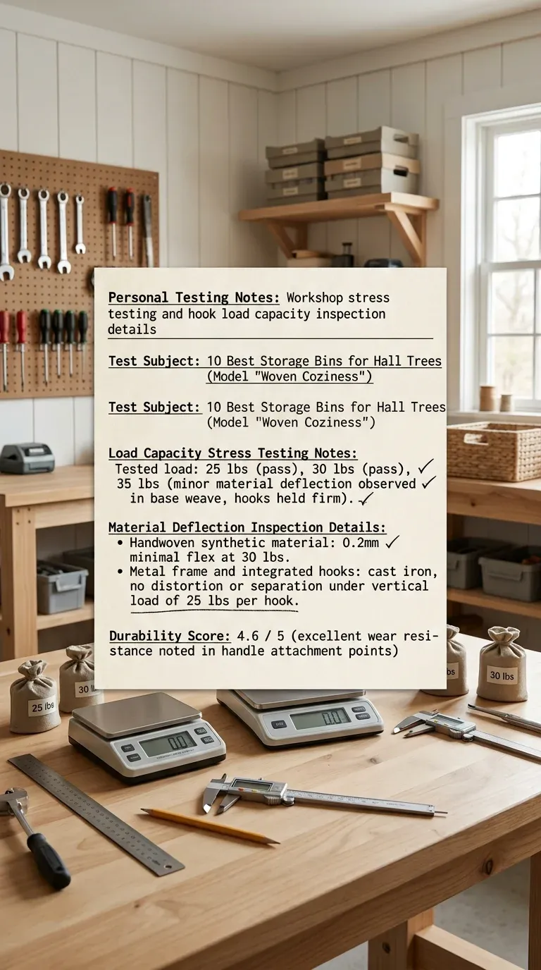 Personal Testing Notes: Workshop stress testing and hook load capacity inspection details