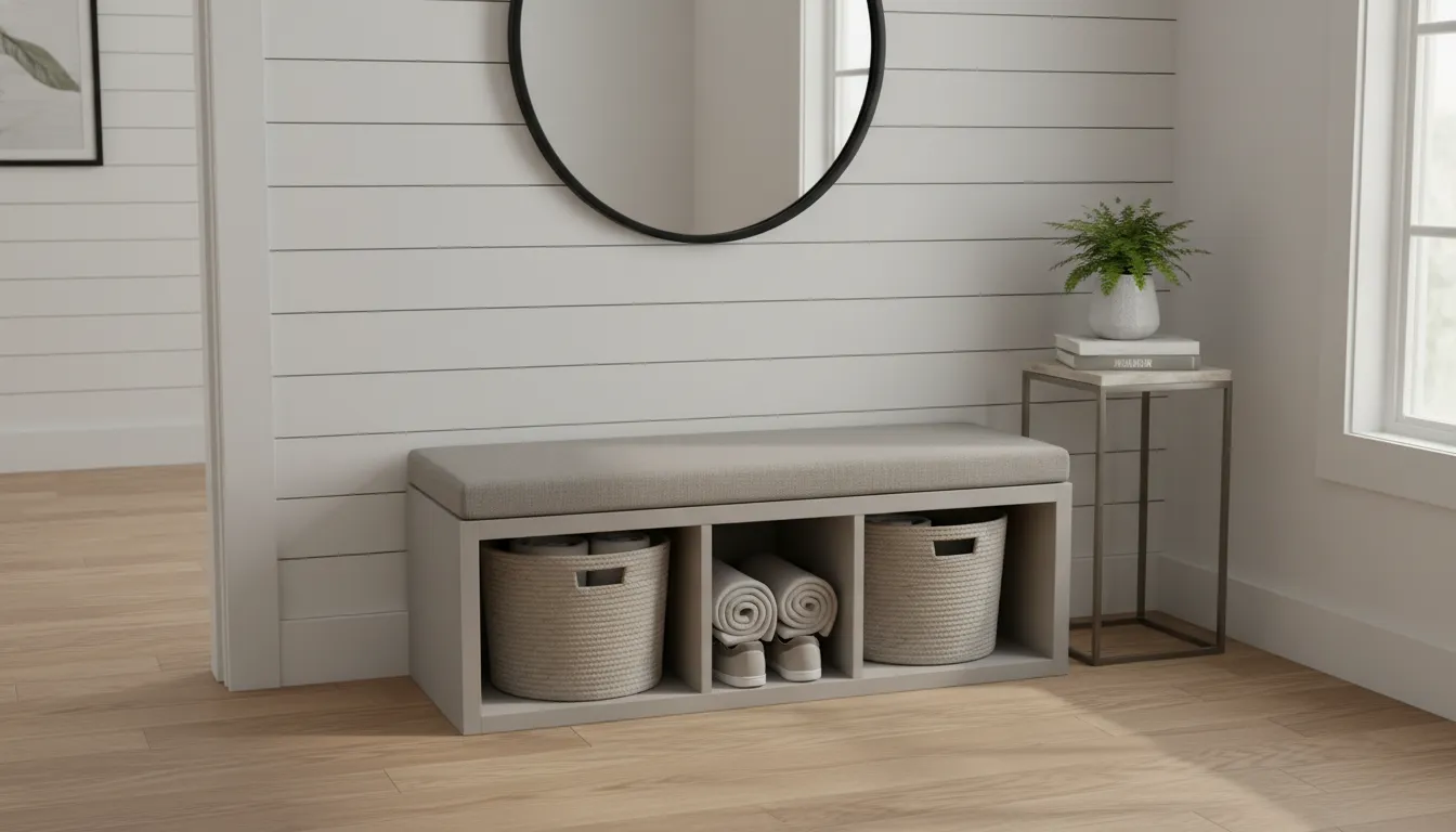 10 Compact Storage Benches for Tiny Foyers