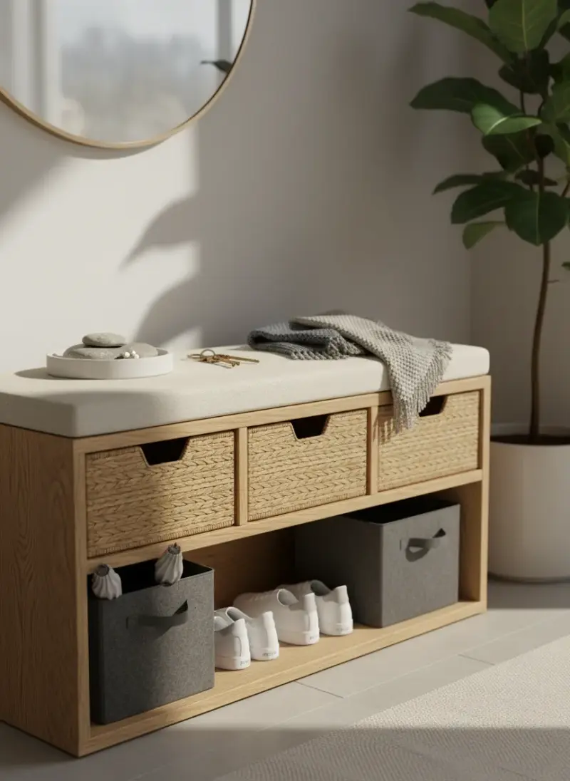 15 Best Entryway Benches with Storage to Organize Your Home in Style