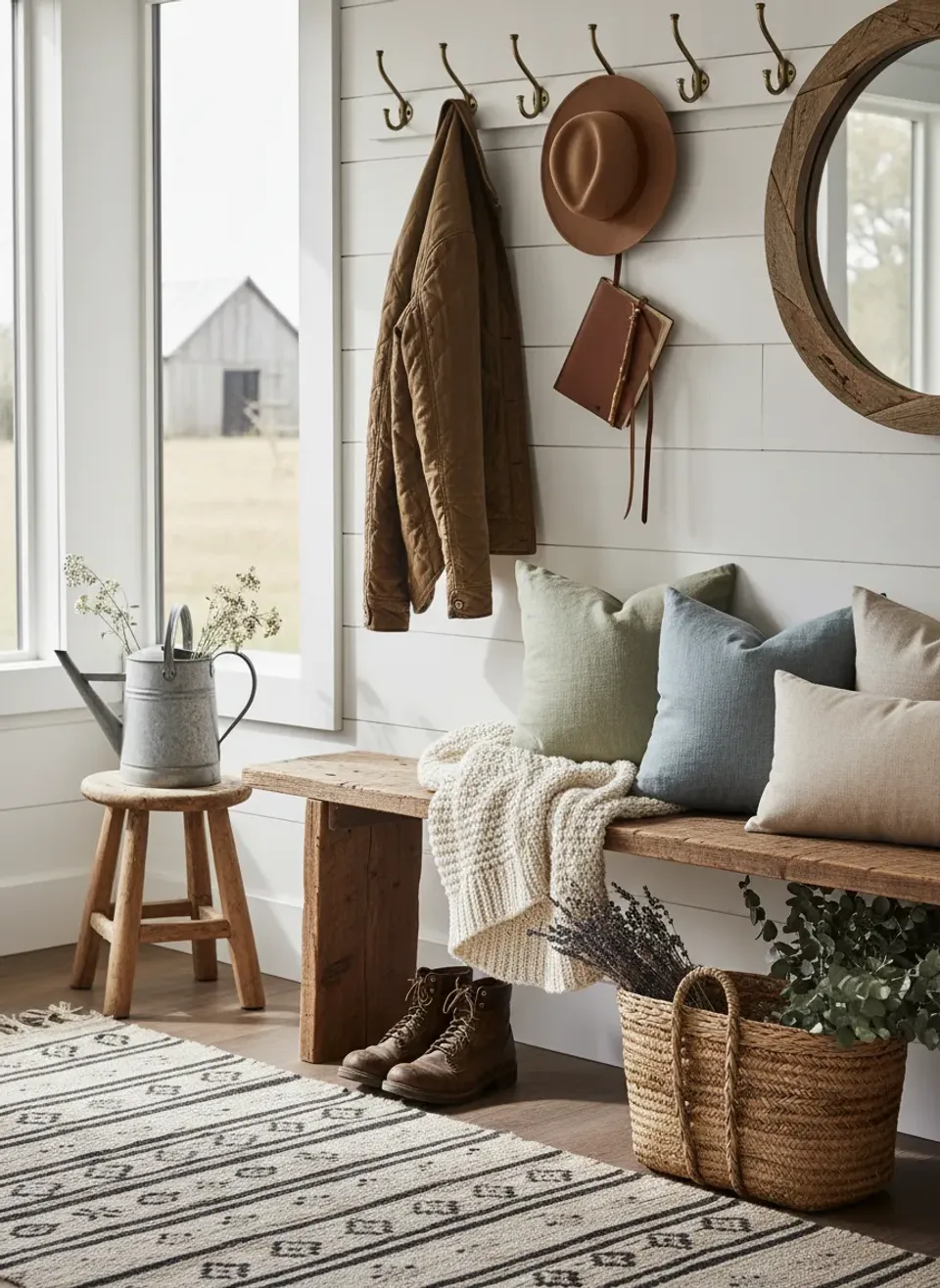 15 Dreamy Farmhouse Mudroom Ideas to Master the Modern Rustic Look