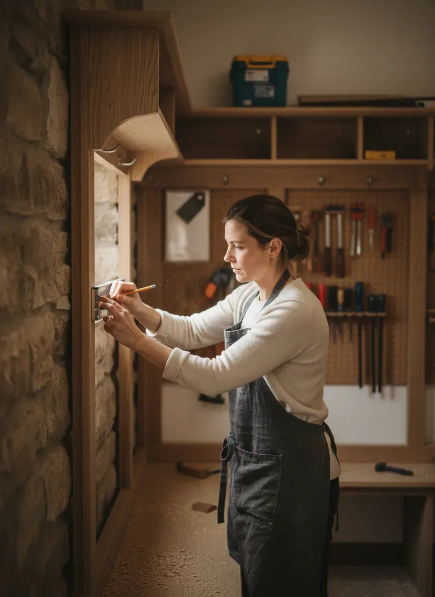 Mudroom Hall Tree Scribing