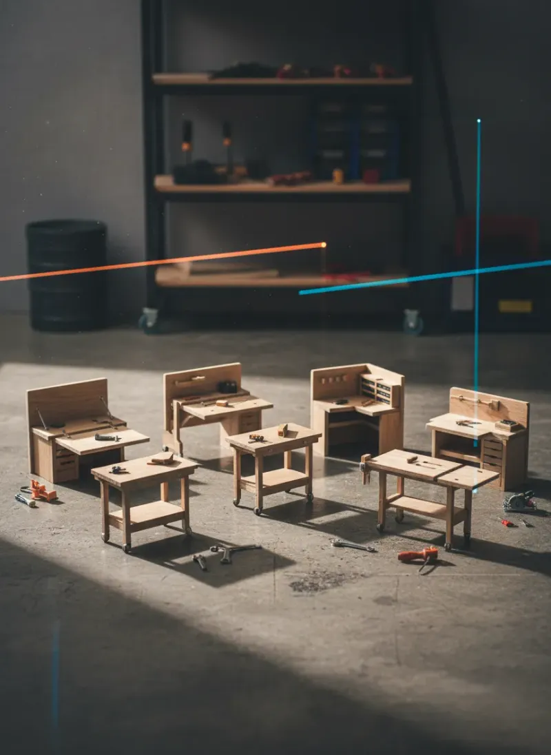 Professional SEO visualization for 7 Space-Saving Workbench Plans for Tiny Workshops and Tight Spaces