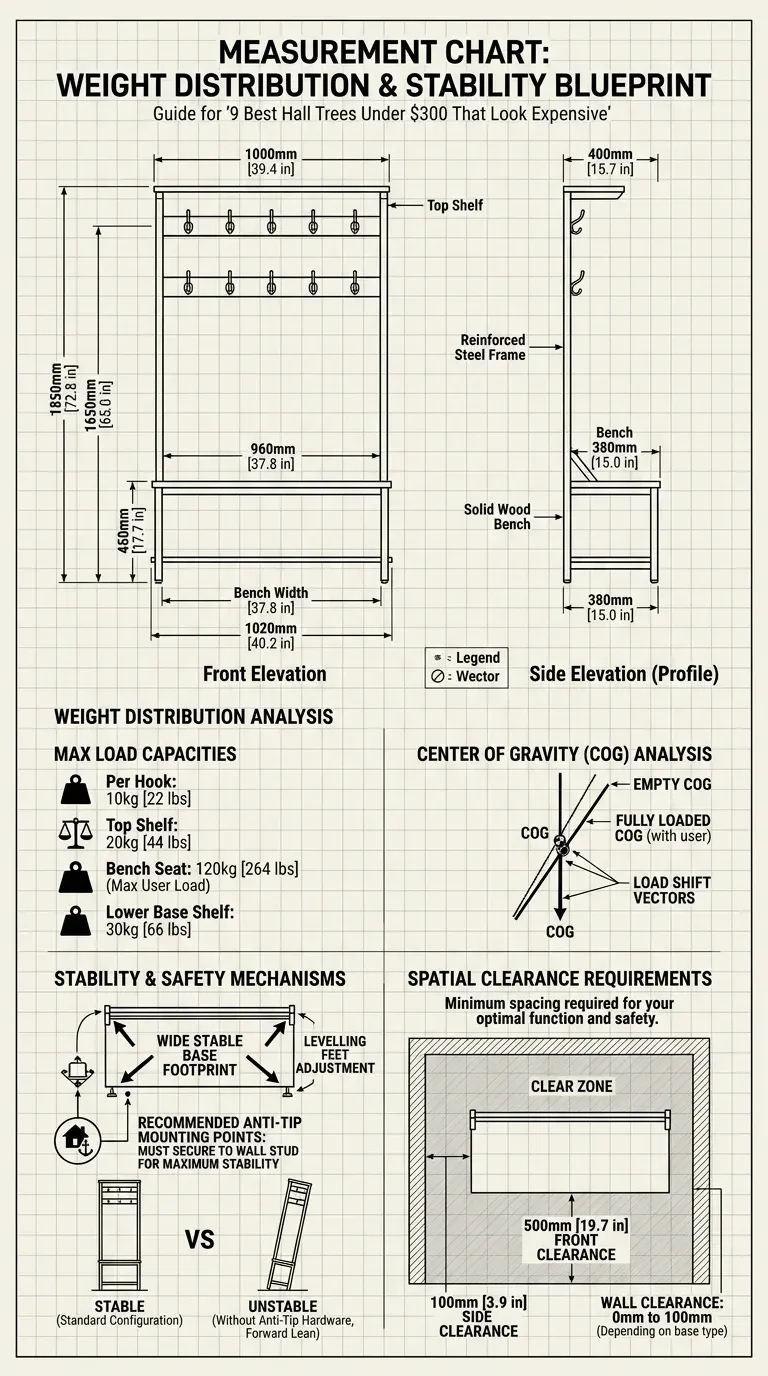 Measurement Chart: Weight distribution and stability blueprint
