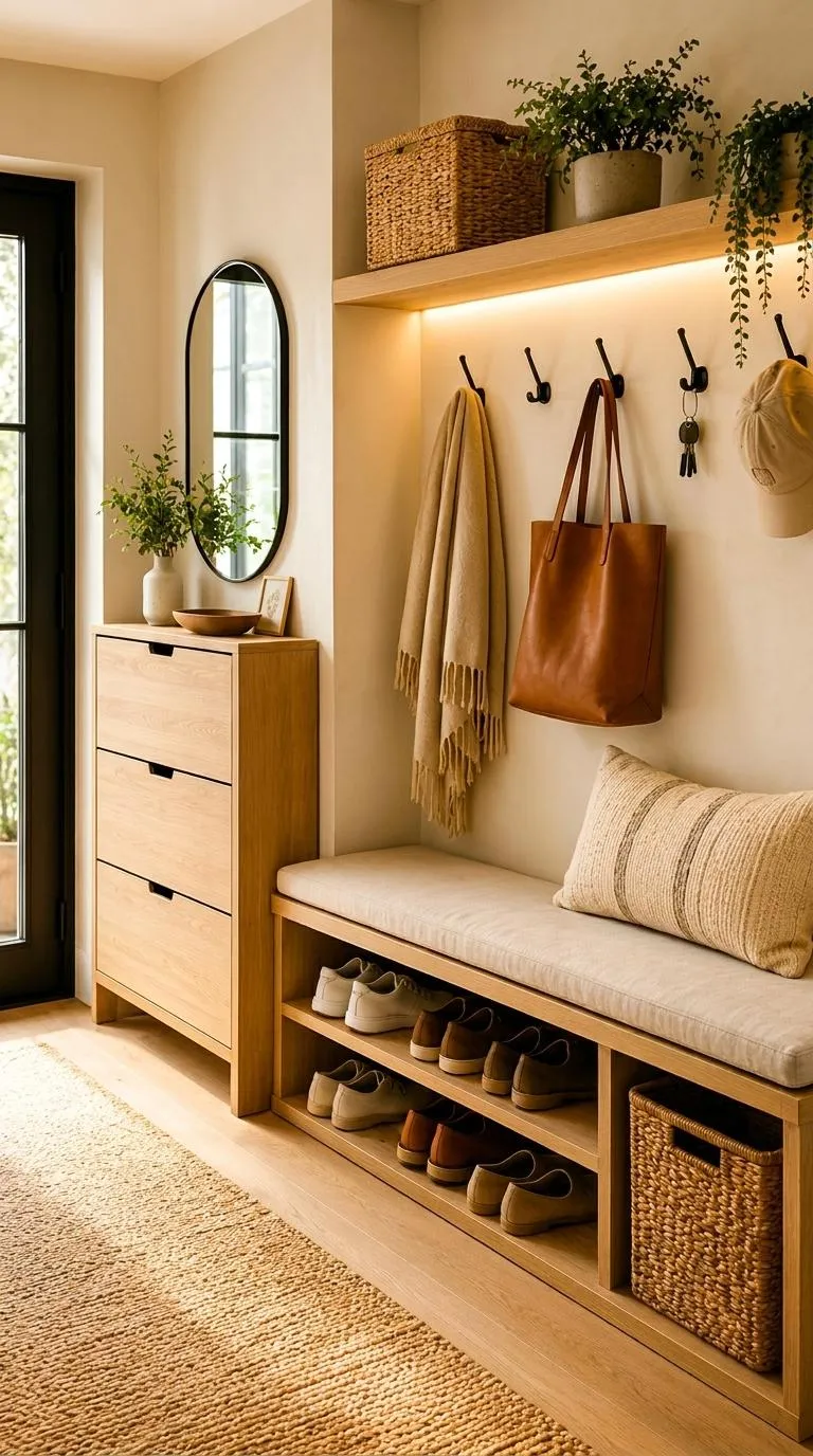 Product Detail: Corner Space-Saving Hall Tree