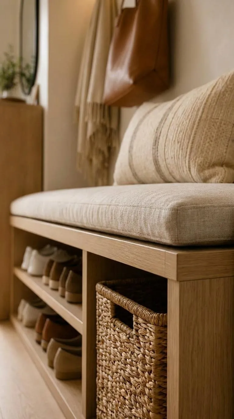 Product Detail: Traditional Solid Oak Storage Bench & Cubby Duo