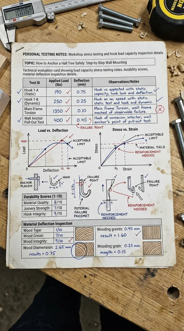 Personal Testing Notes: Workshop stress testing and hook load capacity inspection details