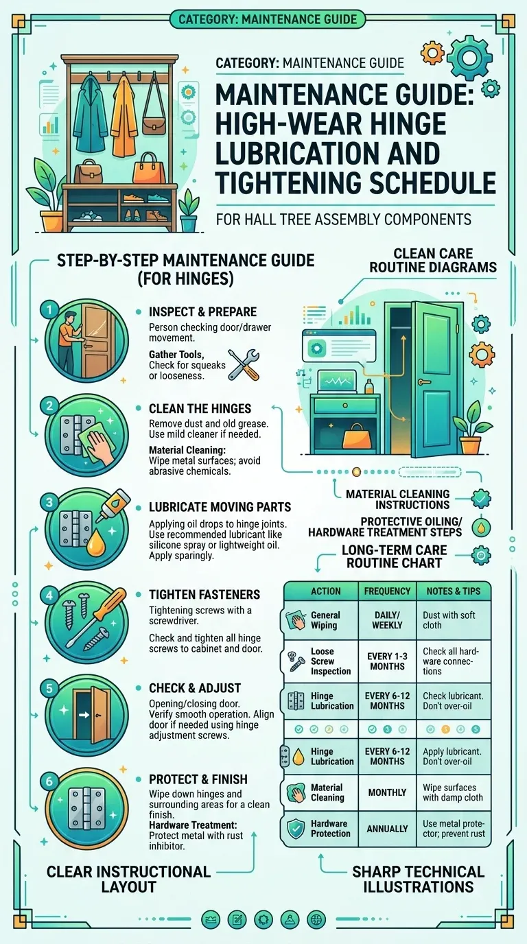 Maintenance Guide: High-wear hinge lubrication and tightening schedule