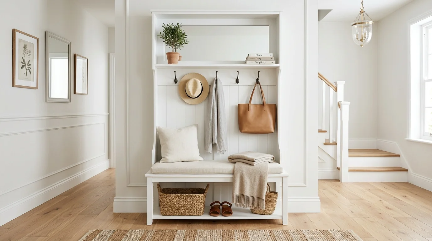 The Best White Hall Trees for a Bright, Welcoming Entryway