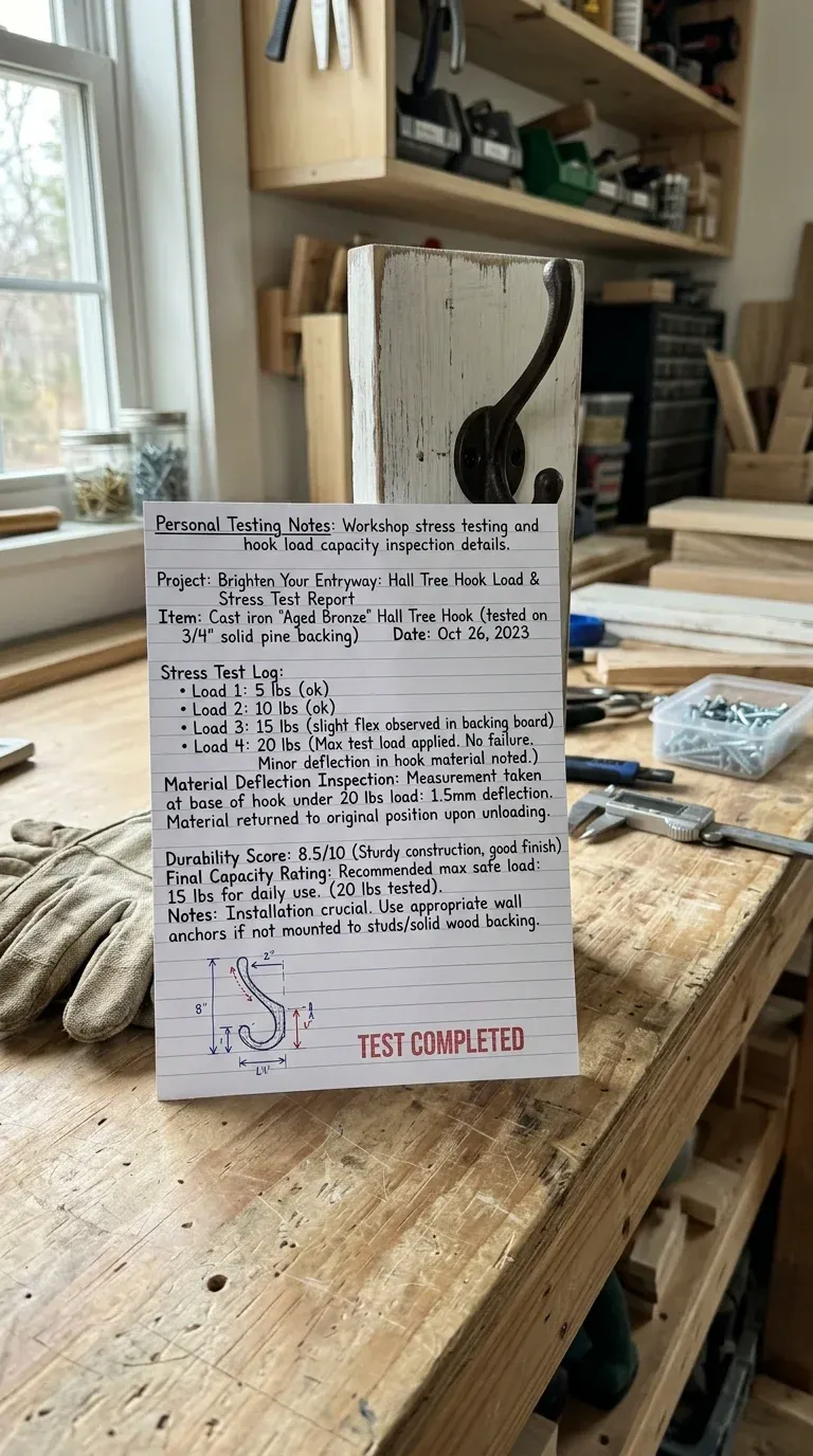 Personal Testing Notes: Workshop stress testing and hook load capacity inspection details