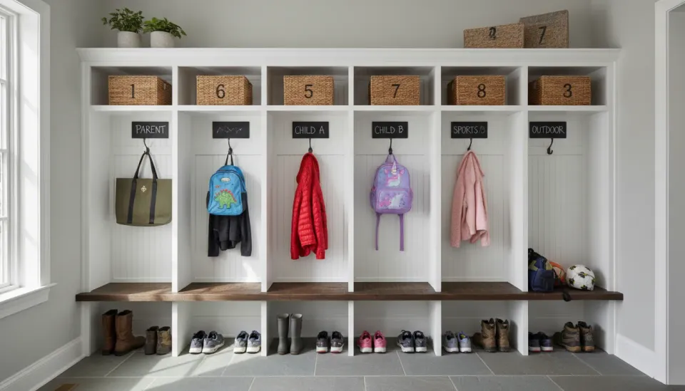 Designing Mudroom Lockers for Families: Assigning Zones and Managing Clutter
