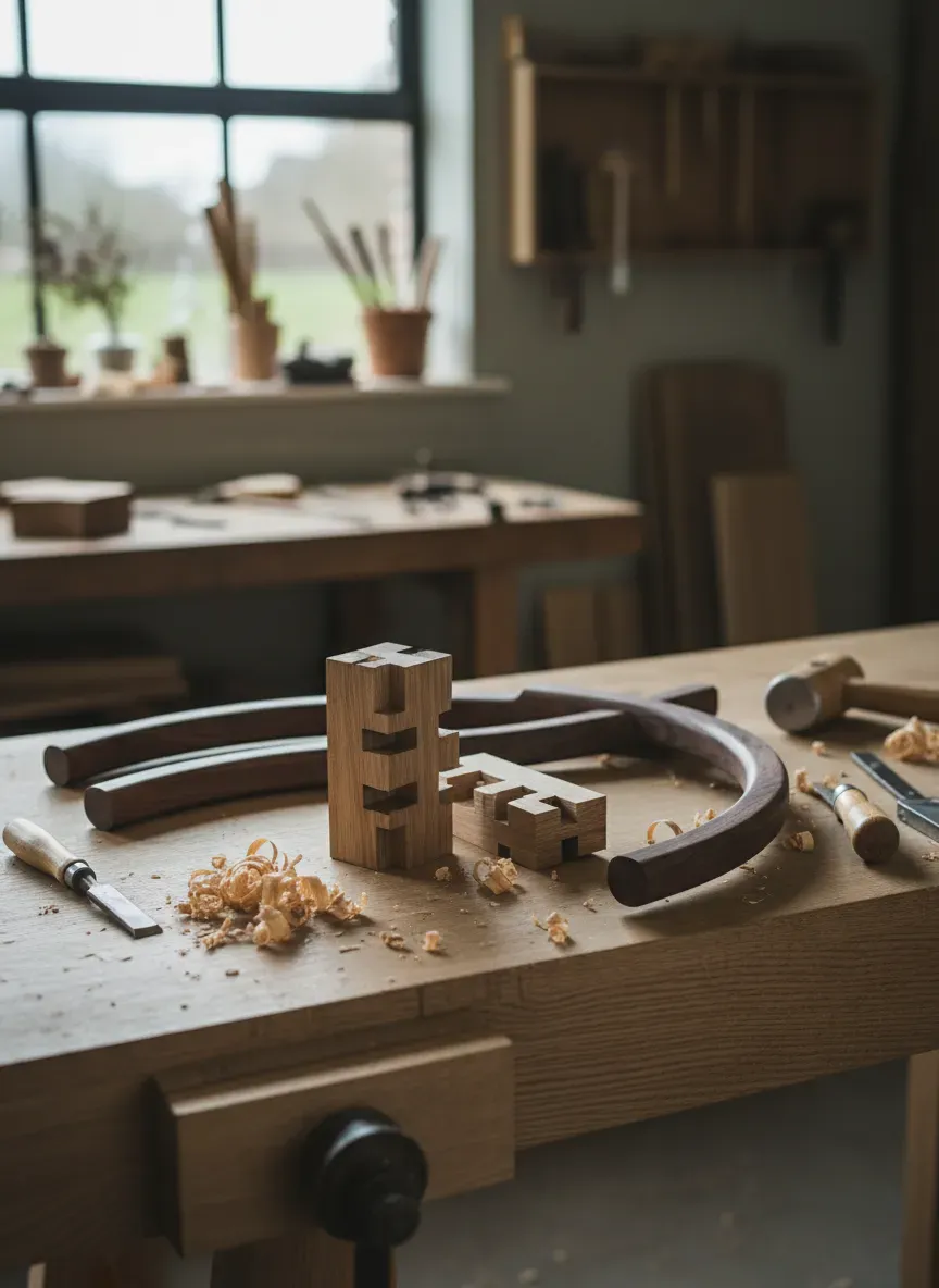 Modeling the complex joinery and stretchers