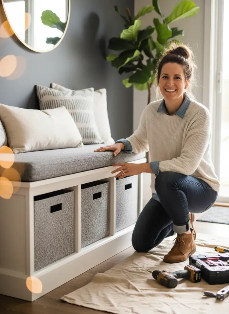 Professional SEO visualization for DIY Entryway Bench Storage: Complete Step-by-Step Plans for Beginners