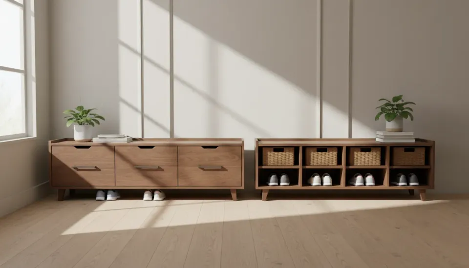 Drawer vs. Cubby: Choosing the Right Entryway Benches with Storage Configuration