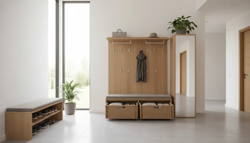 Dual-Purpose Entryway Storage Benches That Save Space and Add Seating