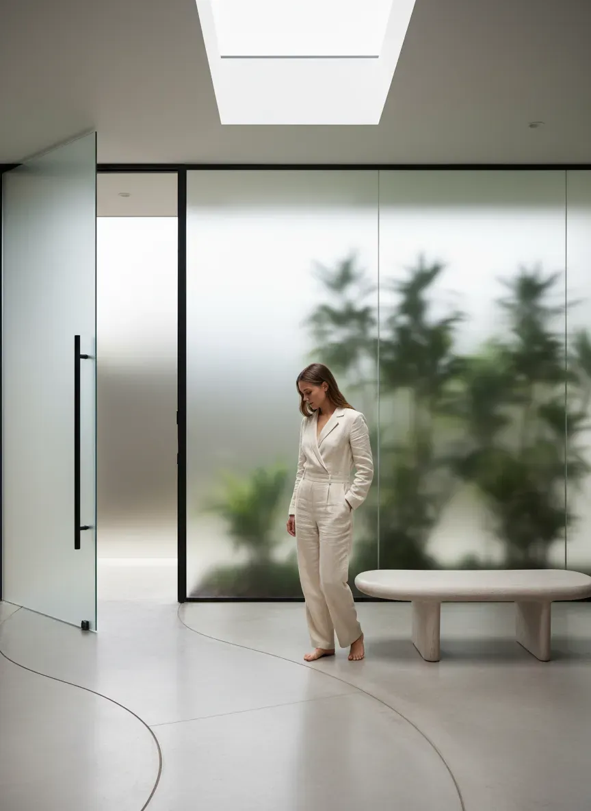 Analyzing the natural path of movement in a modern entryway