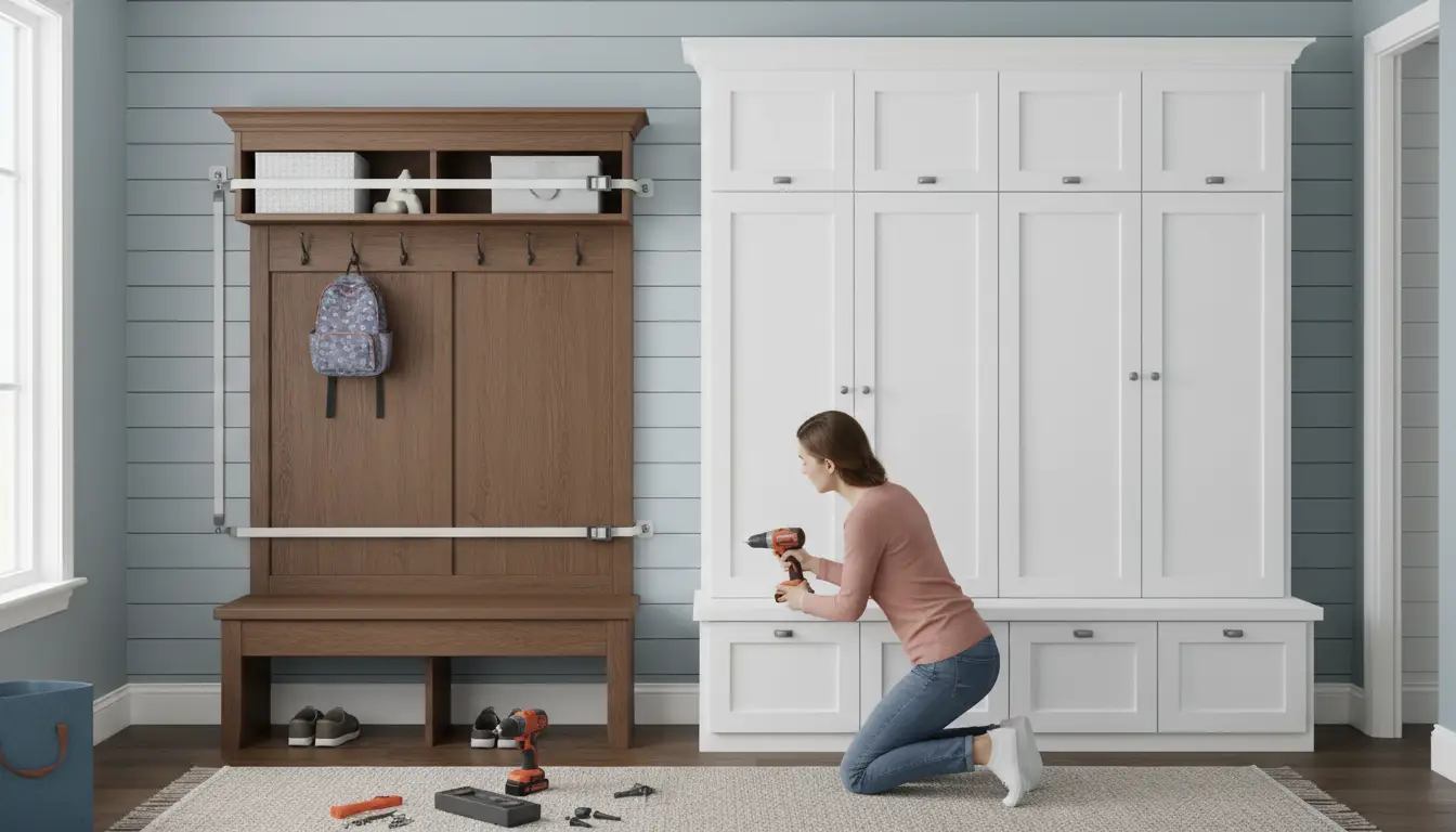 Safety Tips: Securing Hall Trees & Mudroom Lockers