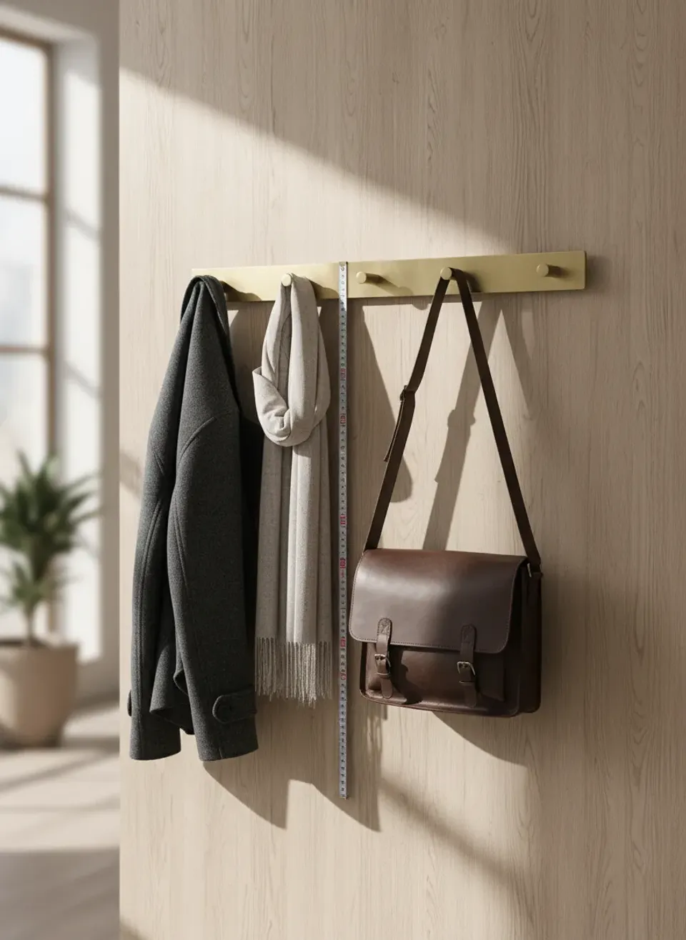 how far apart should hooks be on a coat rack