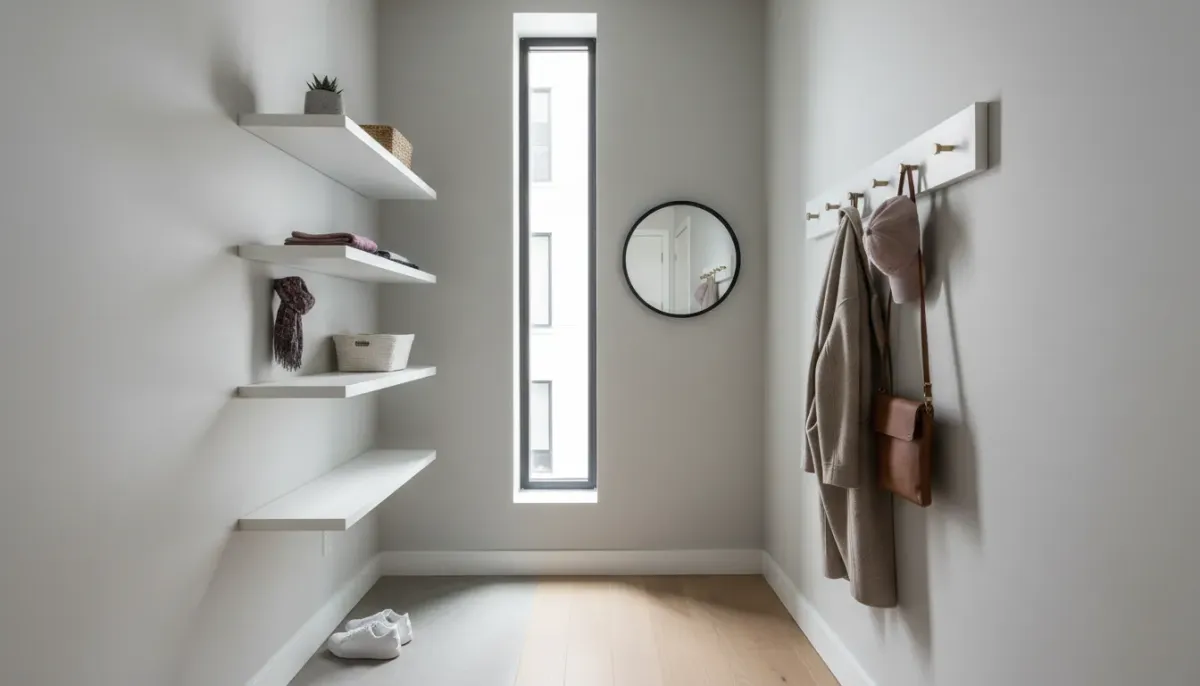 Floating Shelves vs. Wall Hooks: Choosing the Best Entryway Storage for Narrow Spaces