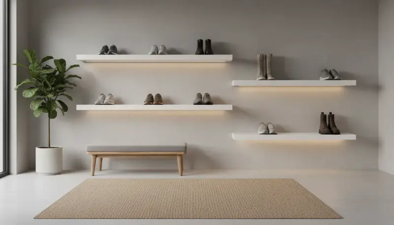 Floating Shoe Shelves