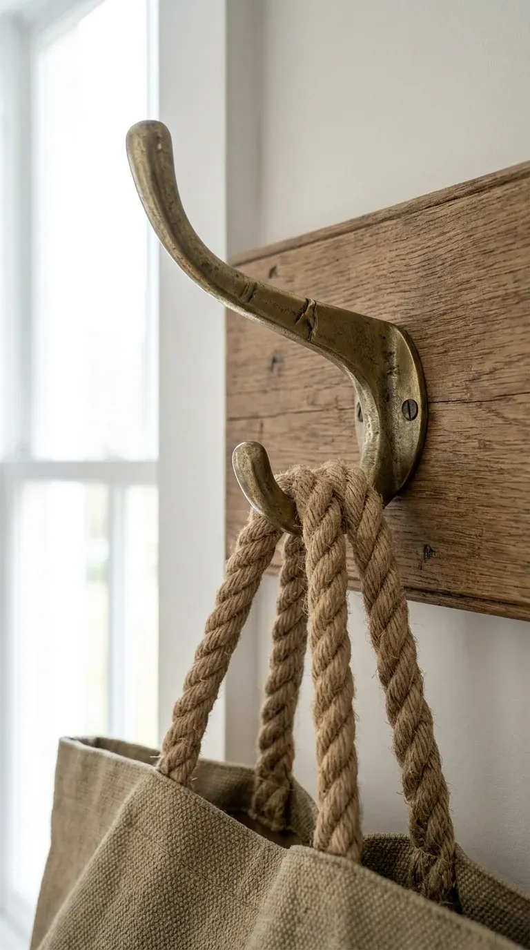 Original Photography: Close-up of anti-corrosion brass hook under stress