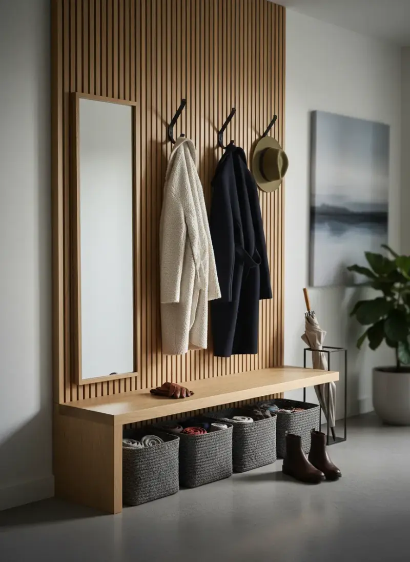 hallway coat storage