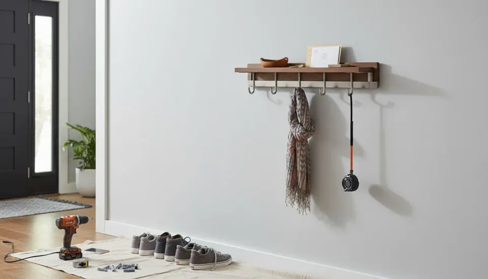 How to Install Wall-Mounted Entryway Racks Securely on Drywall (No Studs Needed)