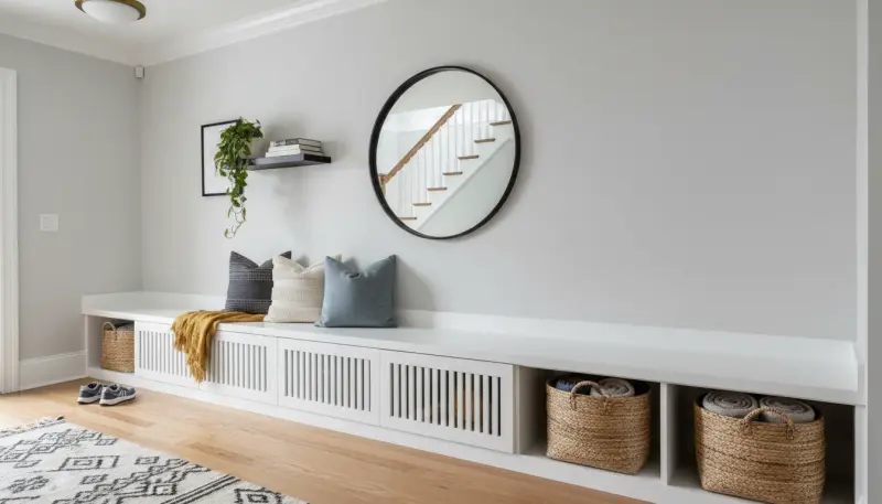 How to Style Your Entryway Benches with Storage Like an I...