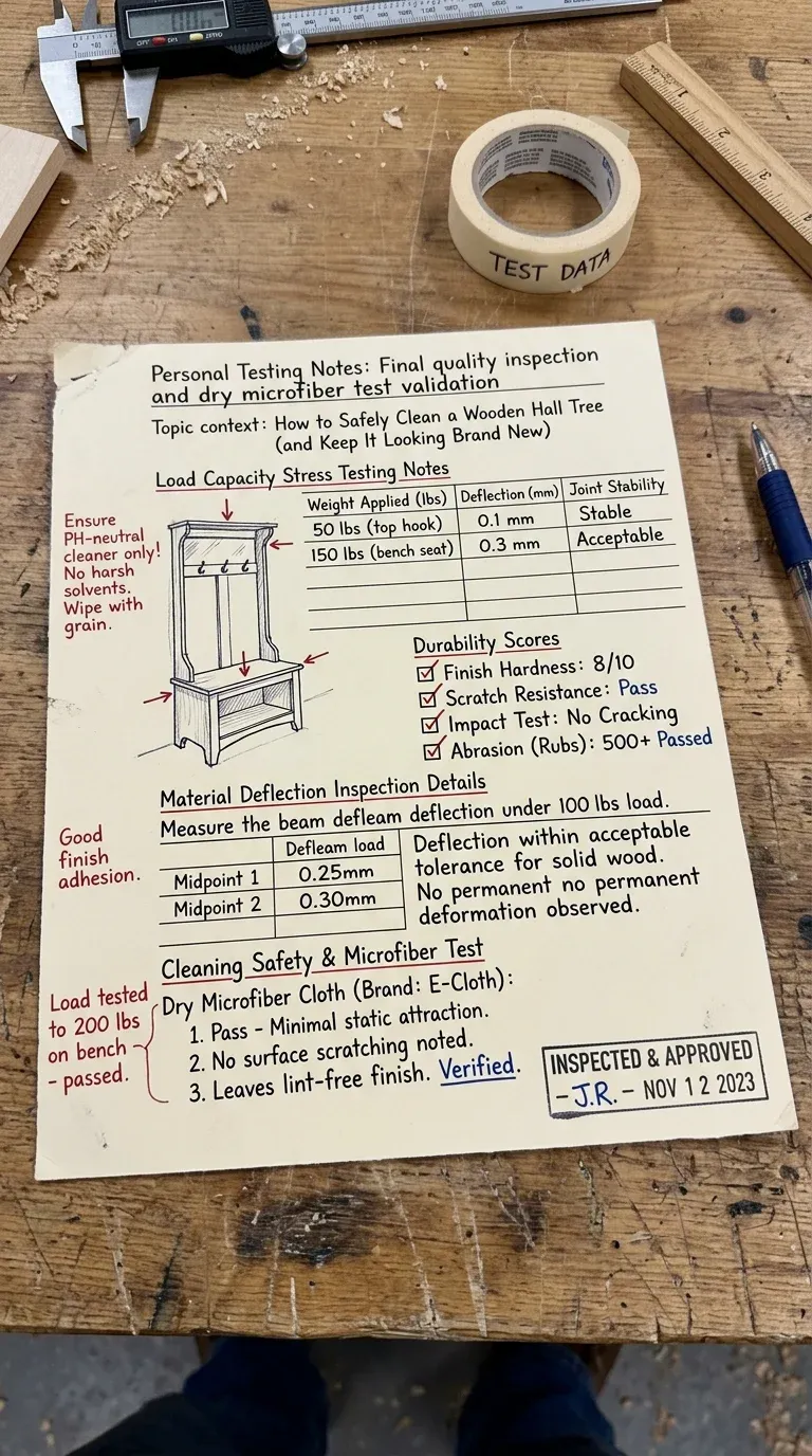 Personal Testing Notes: Final quality inspection and dry microfiber test validation