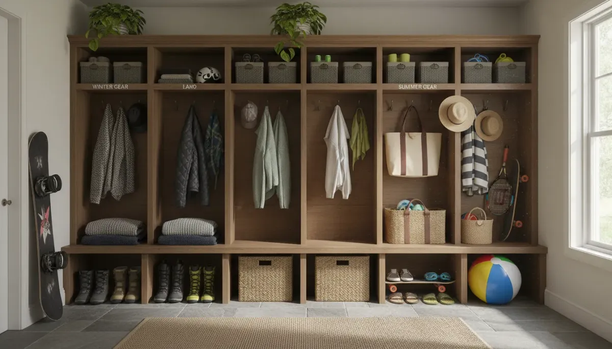 Seasonal Swaps: How to Use Your Mudroom Lockers to Organize Winter and Summer Gear