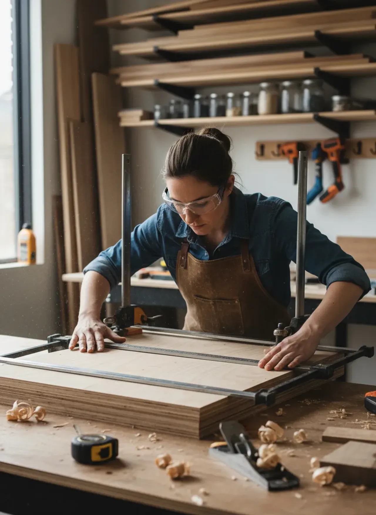 Professional SEO visualization for The Secret to a Rock-Solid Bench: A Guide to Laminating Plywood