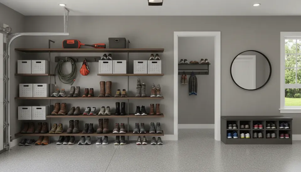 Shoe Storage Systems for Garages and Back Entryways