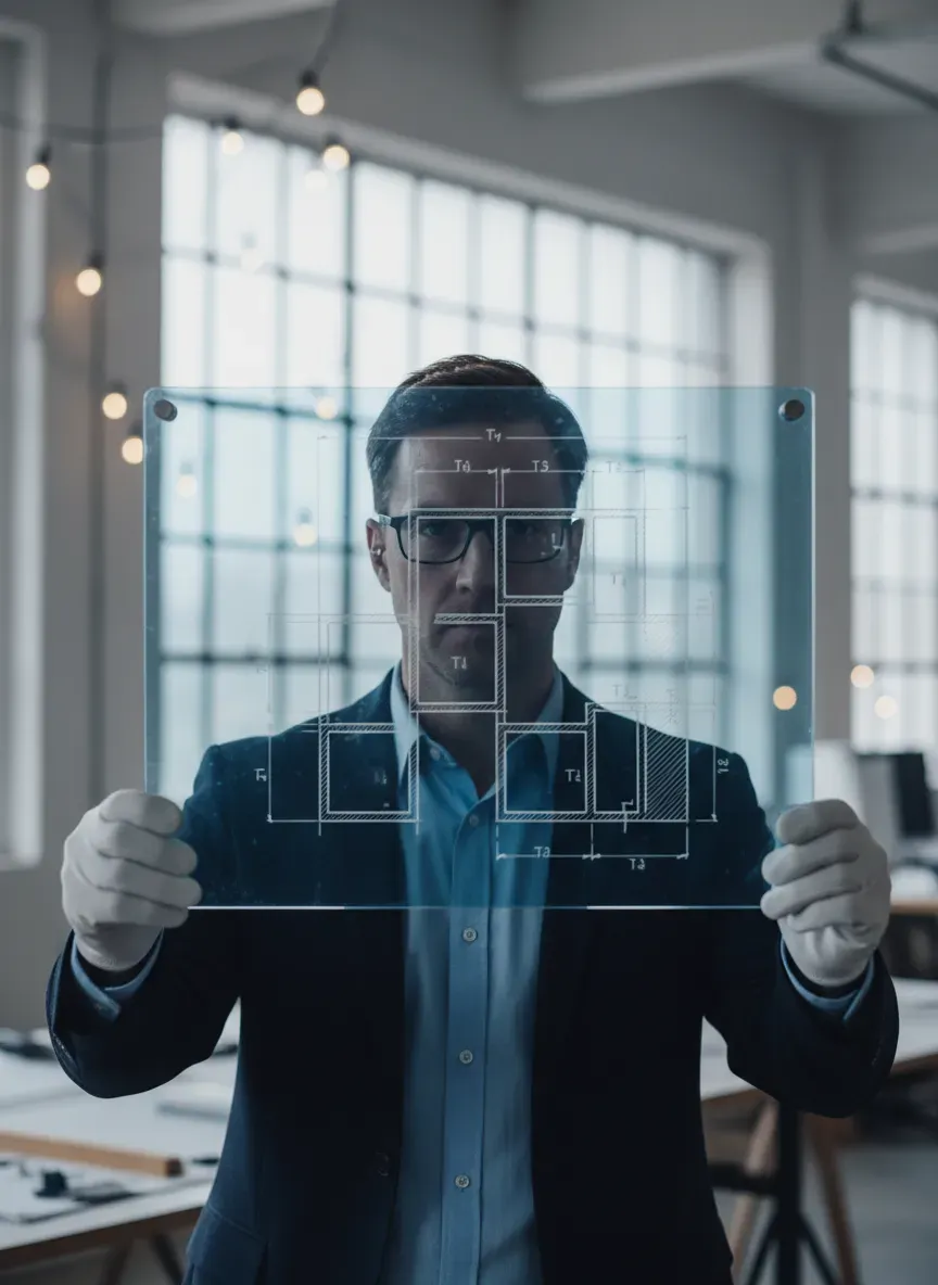 Technical blueprint illustrating material thickness impact on cubby dimensions