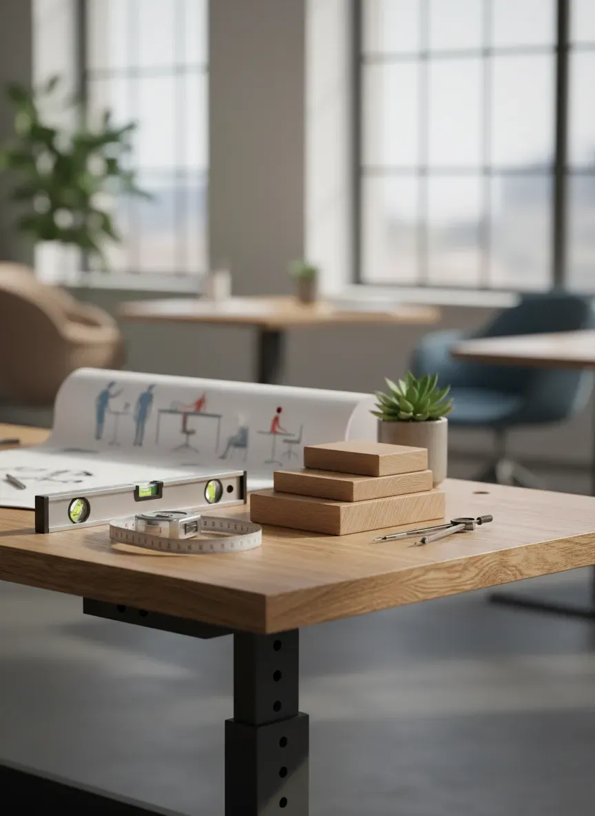 Ergonomic workbench height planning