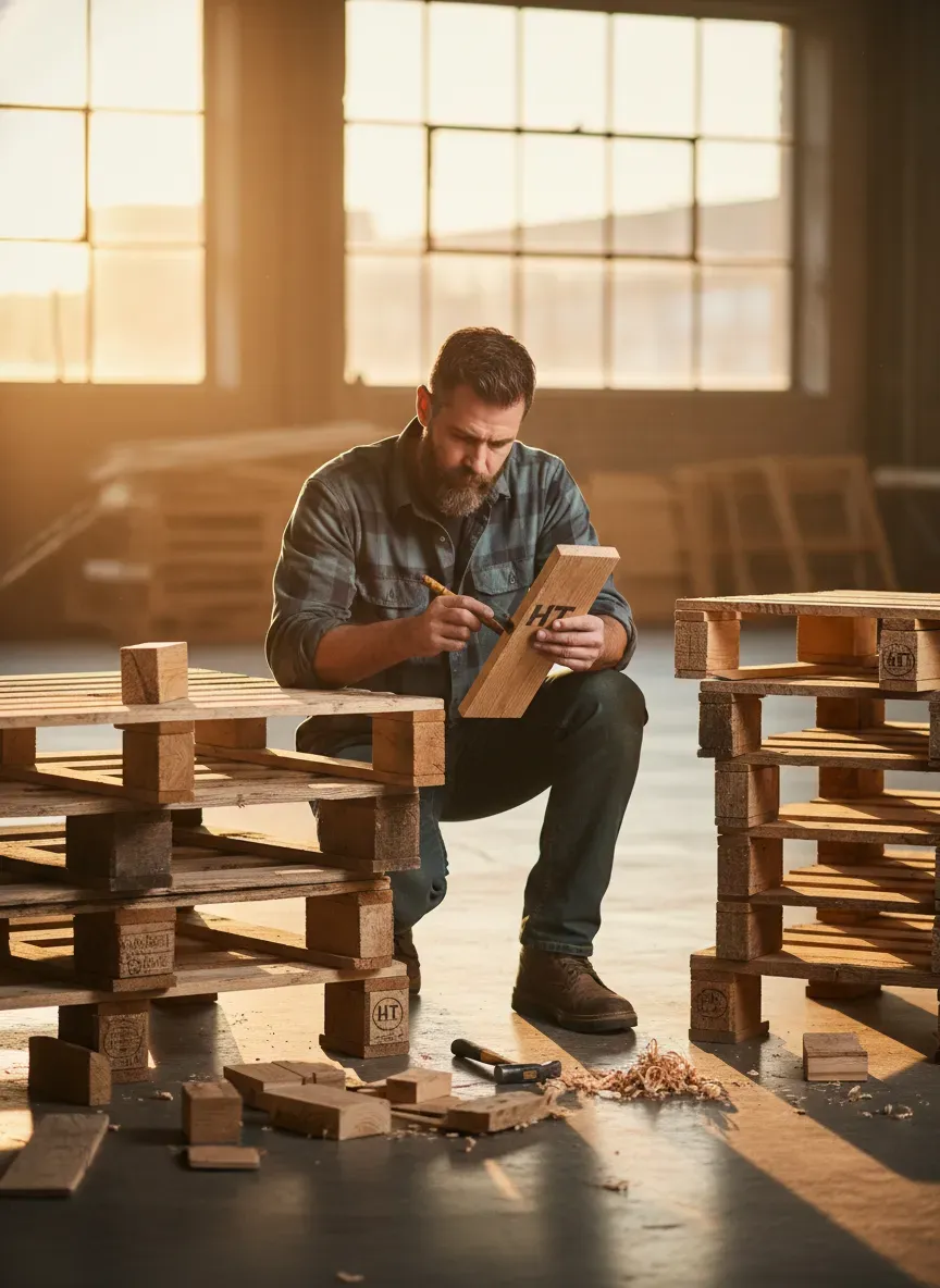 Scavenging safe heat-treated pallets for woodworking projects