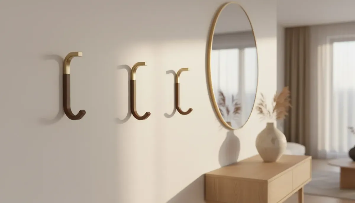 How to Use Entryway Hooks as Decorative Wall Art (Even When They’re Empty)