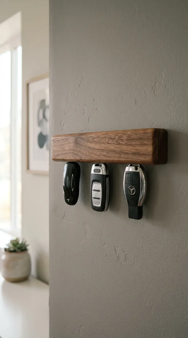 magnetic column vertical key holder holding car fobs