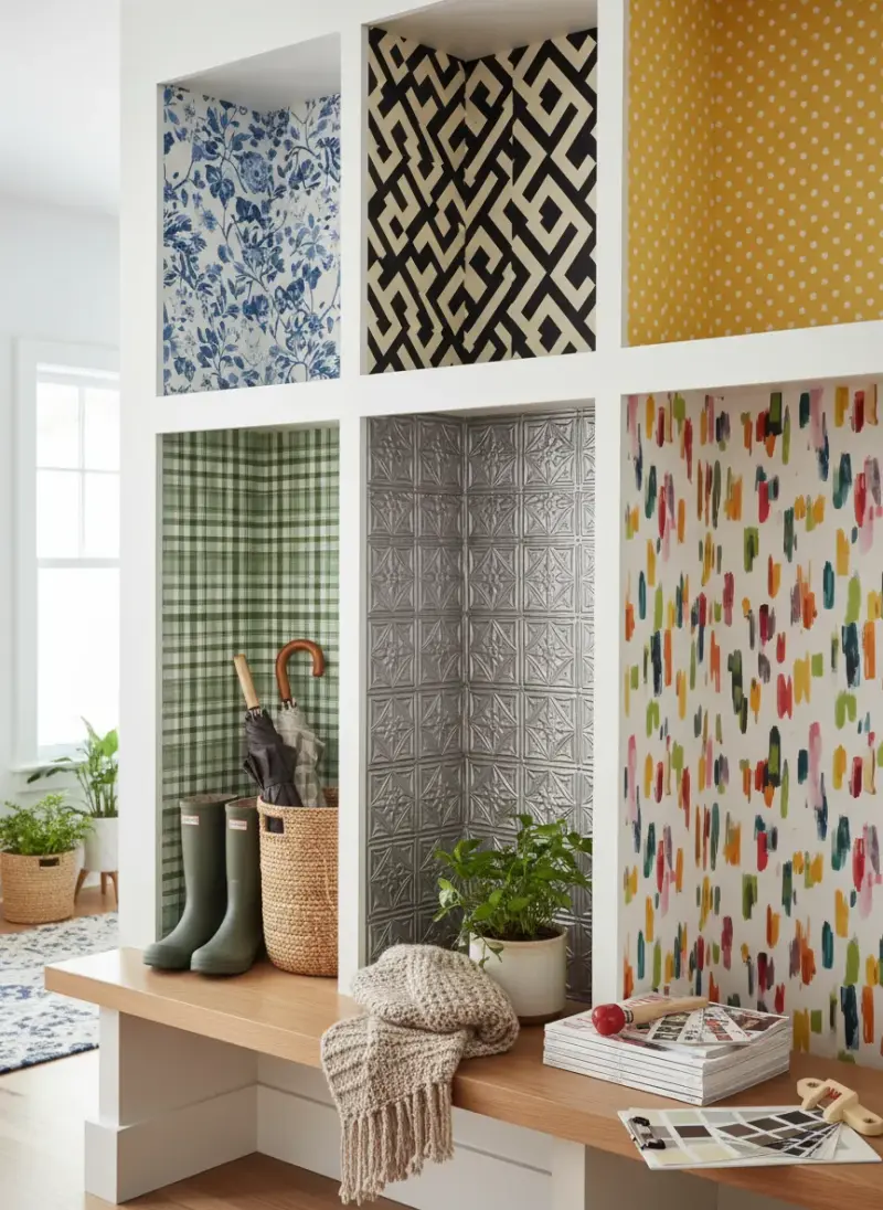 Wallpaper Cubby Backs
