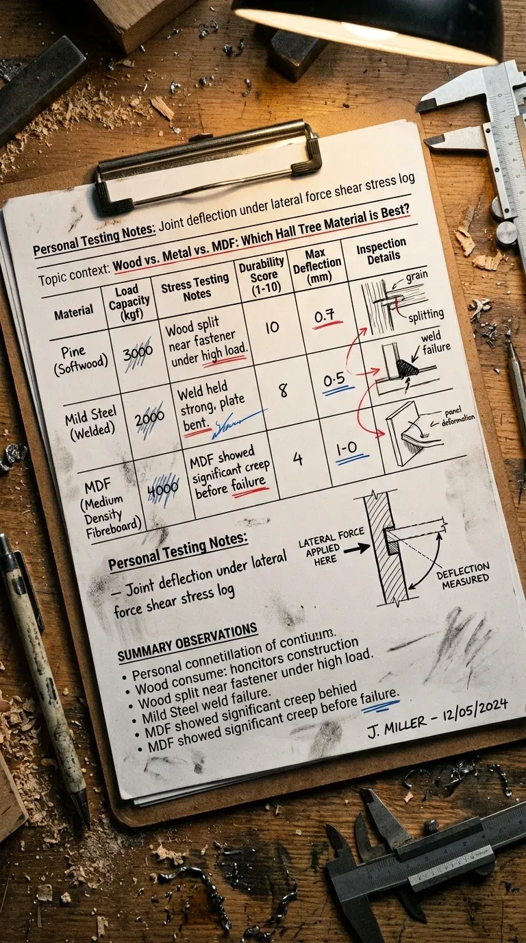 Personal Testing Notes: Joint deflection under lateral force shear stress log