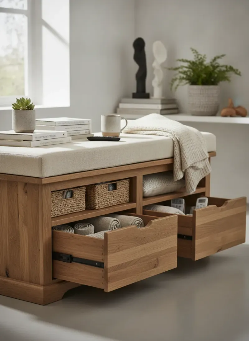 Professional SEO visualization for Wooden Storage Bench Seats: Stylish Ways to Hide Your Clutter