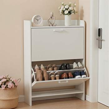 Shoe Cabinet With 2 Flip Drawers