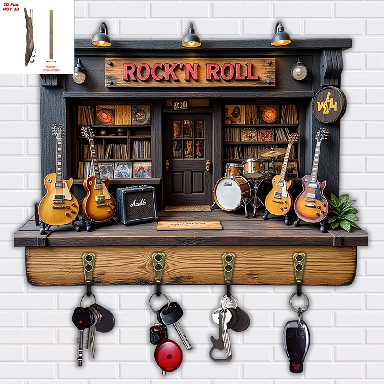 Rock N Roll Shop guitar key holder for wall